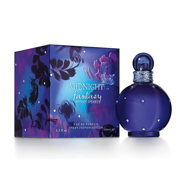 Britney Spears Midnight Fantasy Eau de Parfum Spray, 100ml, Fruity & Musky Scent, Luxury Fragrance, Perfume for Women