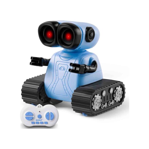 SGILE Remote Control Smart Rc Robot Toys, Programmable Emo Robot With Led Eyes and Music Walking Singing Gifts for Kids Boys Girls Birthday age 3 4 5 6 7 Year Old, Blue