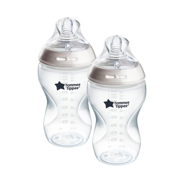 Tommee Tippee Closer to Nature Clear Baby Bottles, 340 ml, 2 Count