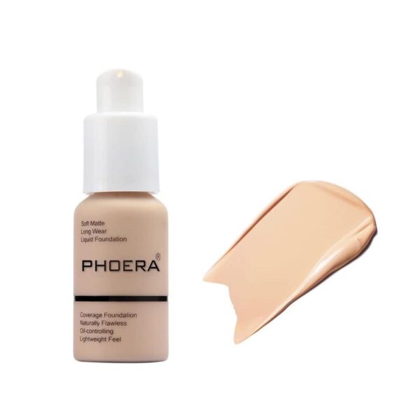 ABRUS® - Foundation, Full Coverage Foundation, Soft Matte, Foundation Makeup Flawless Cream Smooth Long Lasting 24HR Waterproof and Blendable 30ml (#102 Nude)