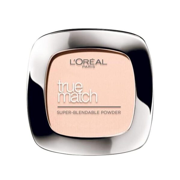 L'Oréal Paris Powder Foundation, Super-Blendable, With Hyaluronic Acid, Light Texture for a Flawless Finish, True Match Perfecting Powder, C3