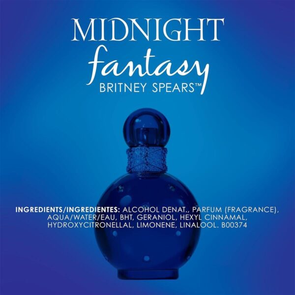 Britney Spears Midnight Fantasy Eau de Parfum Spray, 100ml, Fruity & Musky Scent, Luxury Fragrance, Perfume for Women - Image 3