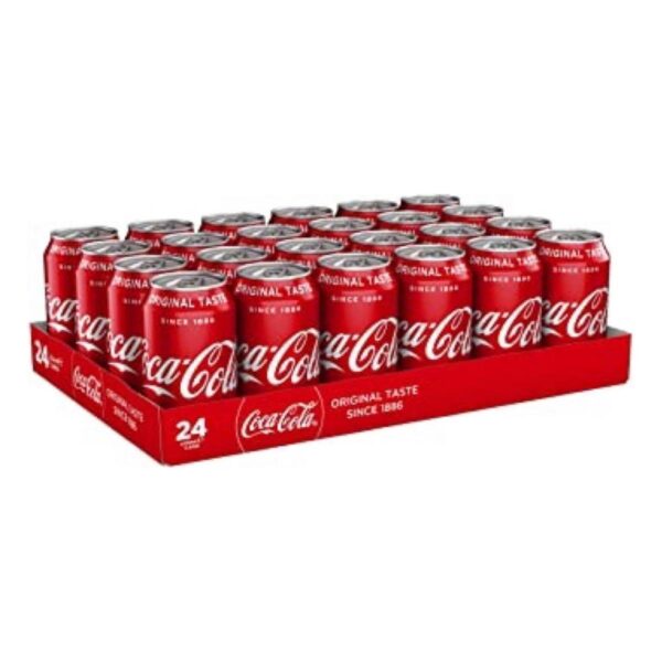 Coca-Cola Original Taste | Sparkling Soft Drink | Great Coke Taste | 330ml Cans | (Pack of 24) - Image 3