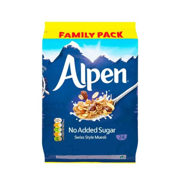 Alpen No Added Sugar Swiss Style Muesli Wholegrain Oat Wheat Breakfast, 1.1kg