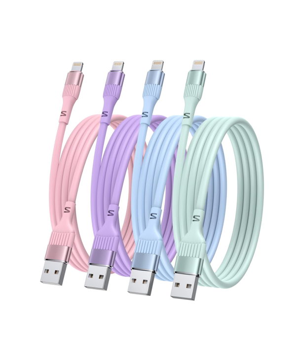 Ankoda iPhone Charger Cable,4Pack 3FT/1M MFi Certified iPhone Fast Charging Cable TPE USB to Lightning Cable Compatible with iPhone 14 13 12 11 Pro Max XR XS X 8 7 6 Plus 5 5S SE