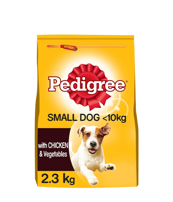 Pedigree Dog Dry Food for Small Dogs <10kg, Vital Protection with Chicken and Vegetables, 2.3kg